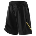 thumbnail image 3 of IhhxPro Men's Outdoor Cargo Shorts Elastic Waist Quick Dry Men with Multi-Pockets Work Summer Casual Loose Fit Cotton Hiking Travel M-4XL, 3 of 5