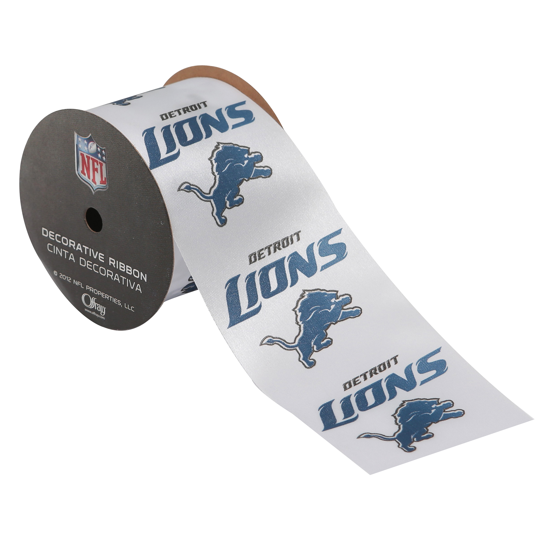 Offray 2.5"x9' NFL Detroit Lions Ribbon