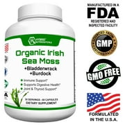Hybrid Nutraceuticals Organic Irish Sea Moss with Bladderwrack and Burdock - 60 Capsules