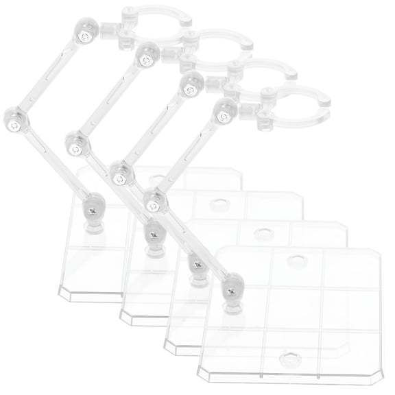 BESTSKY Adjustable Action Figure Accessory,Transparent PVC,(3.73") (4 Piece)