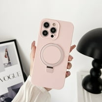 Allytech for iPhone 11 Pro Max 6.5" Case Ring Stand, Liquid Silicone Compatible with Magsafe Wireless Charging Support Anti-Scratch Bumper Shockproof Phone Case for Apple iPhone 11 Pro Max,Pink