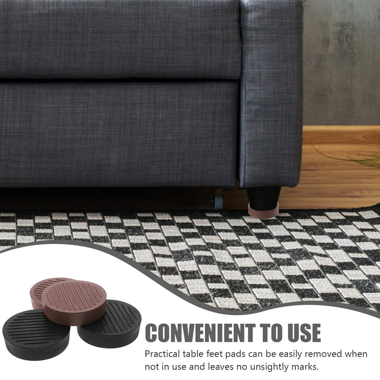 4 Pcs Wooden Floor Foot Pads Anti slip Strips Couch Stoppers Feet Rubber Sofa Round Non slip Furniture Coasters Walmart
