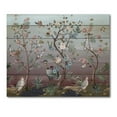 thumbnail image 3 of Designart 'Chinoiserie With Peonies and Birds XI' Traditional Print on Natural Pine Wood, 3 of 5