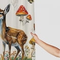 thumbnail image 3 of JEUXUS Shower Curtain Set Woodland Animal Deer Fox Peel and Stick Multiple Sizes White, 3 of 7