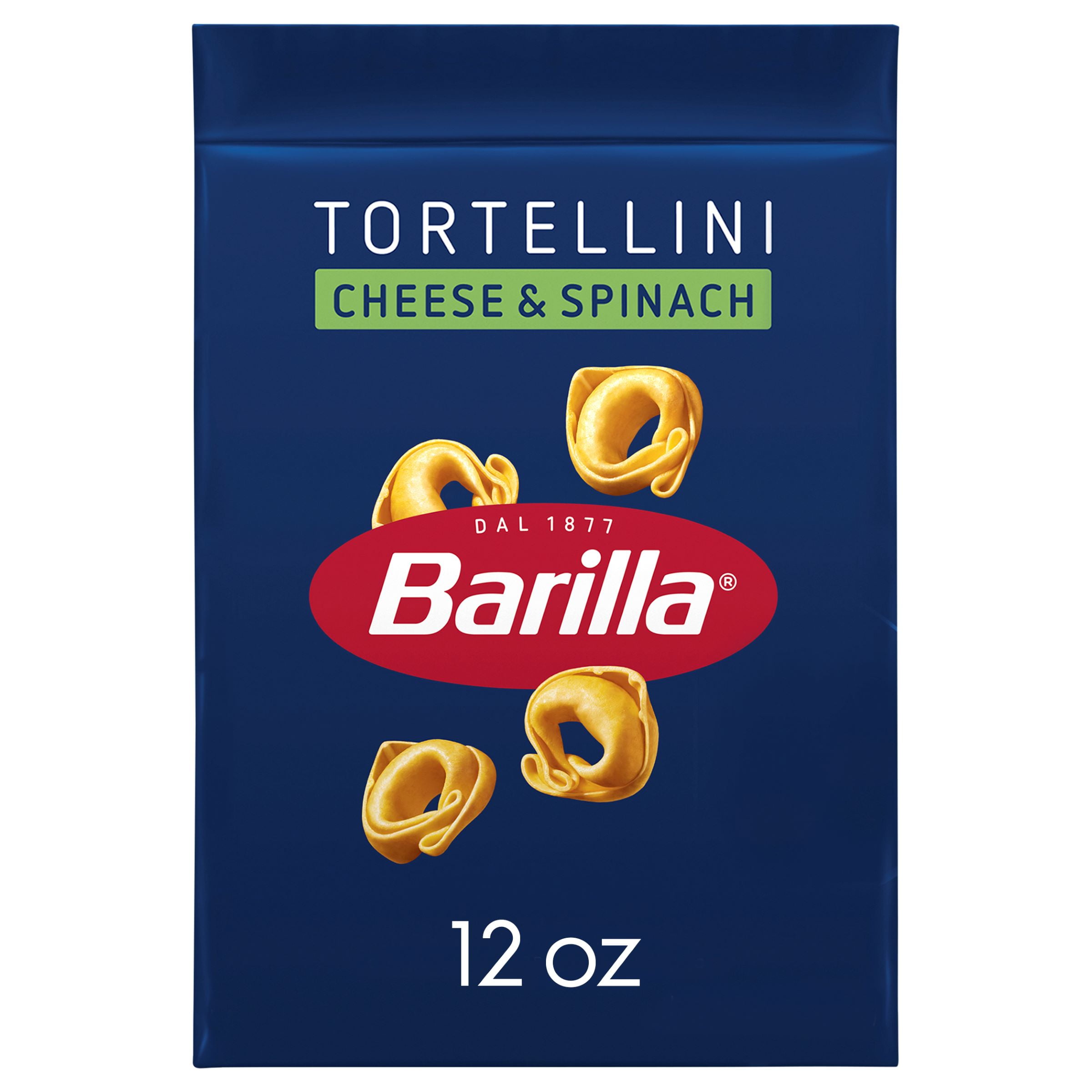 (4 pack) Barilla Classic Non-GMO, Filled Cheese and Spinach Tortellini Pasta, 12 oz