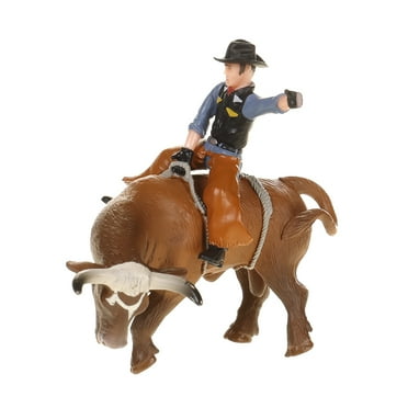 Little Buster Toys 1/16 Brown Bucking Bull & Rider 500248