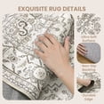 thumbnail image 6 of Roxstand 2'x3' Washable Entryway Rug, Vintage Non Slip Stain Resistant Small Accent Throw Kitchen Rugs, Beige, 6 of 10