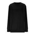 thumbnail image 4 of GigrtiJin Plus Size Sweatshirts for Women Long Sleeve Round Neck Solid Color Loose Blouse Comfy Casual Pullover Tops, 4 of 6