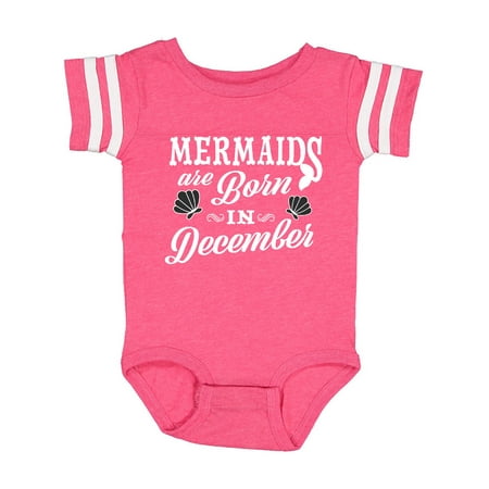 

Inktastic Mermaids are born in December Birthday Gift Baby Boy or Baby Girl Bodysuit