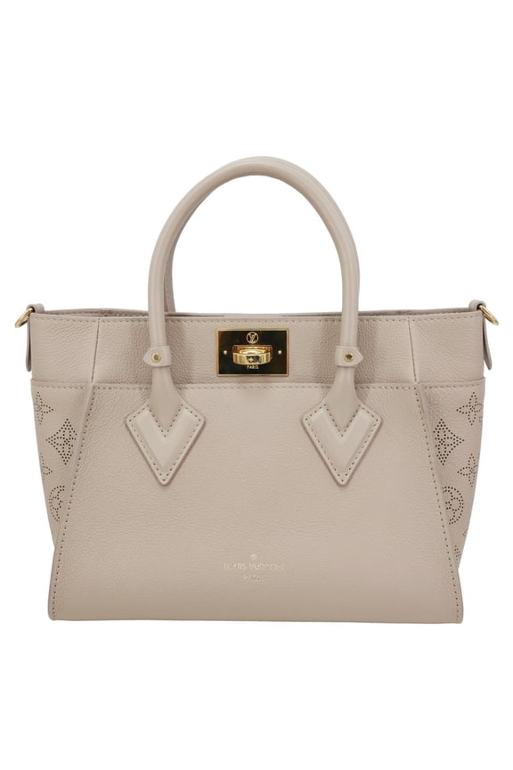 Pre-Owned Louis Vuitton On My Side PM Monogram Perforated Nappa Leather Shoulder Bag Beige