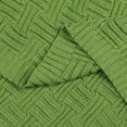 thumbnail image 5 of Unique Bargains 100% Cotton Cable Knit Sofa Throw Blanket Yellow-Green 47" x 70", 5 of 8