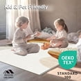thumbnail image 4 of ODIKA 4'x6' Machine Washable Non-Slip Area Rug, Artisan Brushstroke with Gradient Hues High Traffic Rug, Beige, 281035, 4 of 7