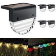 thumbnail image 1 of 6 Solar Lights For Outdoor Garden Led Garden Lights For Patio Decoration Terrace Passageway Steps And Stairs 2 Mode Led Warm White/Color Changing Lighting,4*Solar Atmosphere Lights, 1*Screw Package, 1 of 9