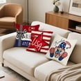 thumbnail image 3 of 250 Anniversary Usa 4Th Of July 4Th Of Patriotic Blue Red Pillow Covers 18*18 Inch Set Of 2, Fourth Independence Star Print Decorative Throw Pillowcases Outdoor Memorial Day Cushion Cases Couch G, 3 of 5