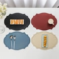 thumbnail image 4 of Heat-Resistant PVC Placemats Reusable Non-Slip Table Mats Waterproof Elliptical Shape Dining Place Mat for Kitchen Coffee Table, 4 of 8