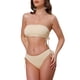 thumbnail image 4 of INSPIRAR CHIC Conjuntos de Bikini de Dos Piezas para Mujeres con Tirantes de Banda y Lazo Lateral, Parte Superior Sin Tirantes y Parte Inferior en Forma de Triángulo, 4 of 5