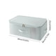 thumbnail image 3 of Bolsa plegable para guardar debajo de la cama - Ropa, mantas, organizador de edredones • Tela transpirable, con cremallera, ventana transparente, asas reforzadas • Blanca • 23,6x15,7x9,8 pulgadas y, 3 of 6