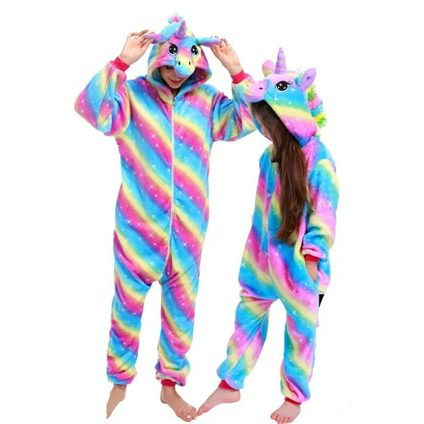 Pijama de unicornio y Panda para niños y niñas, ropa de dormir con manta de dibujos animados de animales, disfraz de invierno, 2021 xuanjing unisex