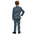 thumbnail image 3 of Xoenoiee Colorful Dinosaur Leaves Print Boy Suits Slim Fit 2 Pieces Beige Suit for Boys Formal Wedding Outfit Kids Prom Tuxedo Dresswear Set, 7-8 Years, 3 of 7