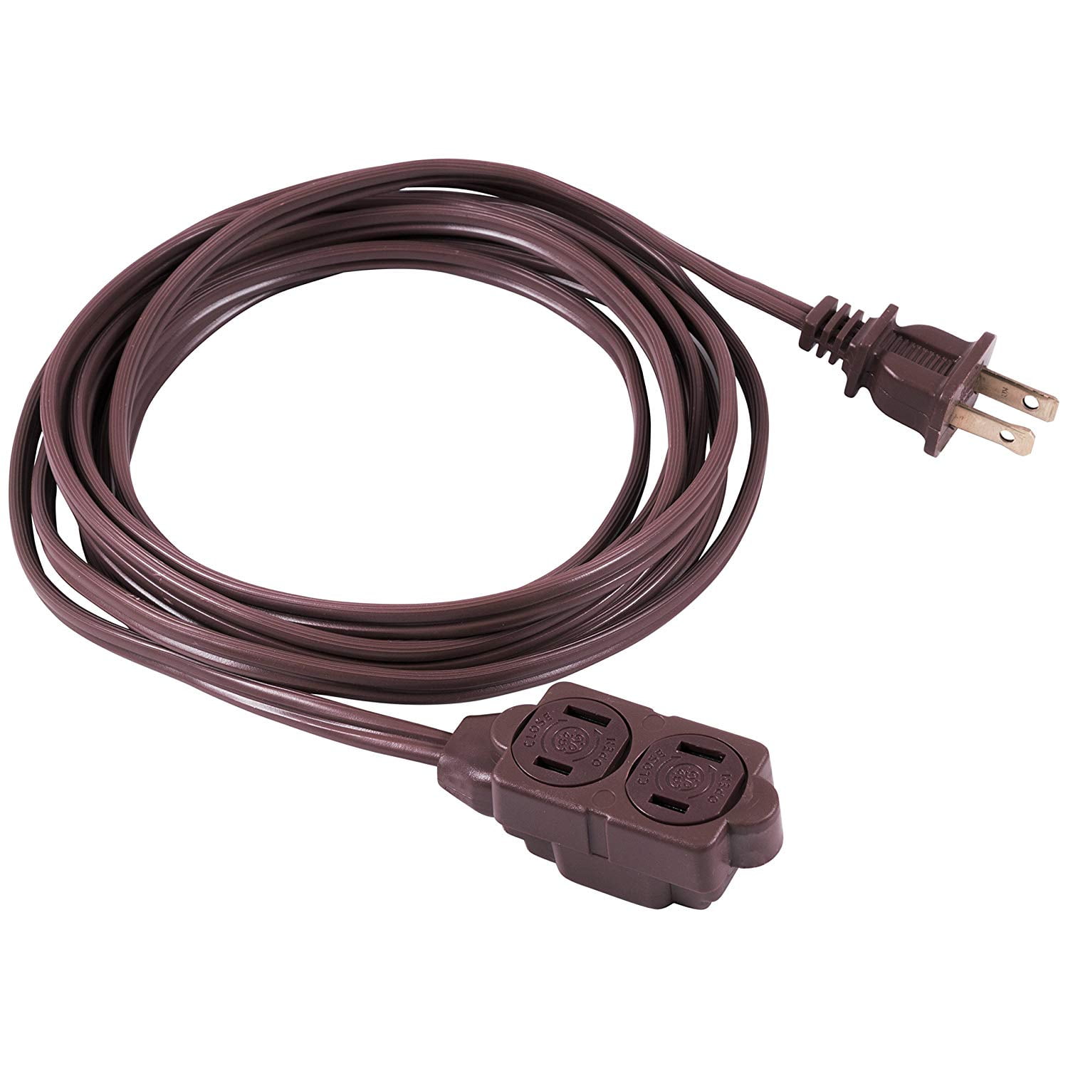 GE 15ft. 3Outlet Polarized Extension Cord, Brown 51957