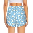 thumbnail image 4 of Xecao's Blue Popcorn for a double-layer running short for women, perfect for gym, tennis, and more, featuring a convenient pocket., 4 of 9
