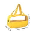 thumbnail image 2 of Unique Bargains Women Durable Transparent Patchwork Medium Makeup Bag for Vacation Camping PU Leather Yellow-L, 2 of 4