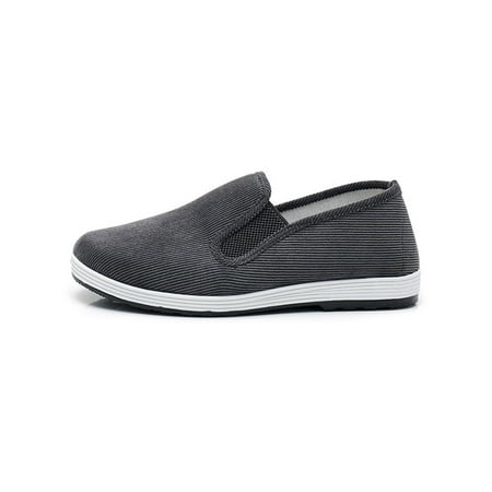 

Ritualay Womens Casual Shoe Non-slip Cotton Loafers Slip-On Winter Flats Lightweight Comfortable Walking Shoes Unisex Mens Warm Gray Corduroy 9.5