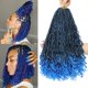 thumbnail image 1 of Boho Box Trenzas Cabello de ganchillo 14 pulgadas 8 paquetes Caja azul Trenza Cabello de ganchillo con extremos rizados Caja de diosa Trenzas Extensiones de cabello de ganchillo para mujeres negras (1, 1 of 3