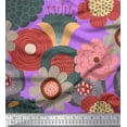 thumbnail image 1 of Soimoi Poly Georgette Fabric Flower Artistic Printed Fabric 1 Yard 42 Inch Wide, 1 of 3