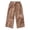 X2 Coffee, variant on Krdevn Kids' Solid Color Cotton Gauze Pants, Elastic Waist Loose Wide Leg Summer Pants,Black