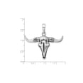 thumbnail image 2 of Gem & Harmony Sterling Silver Antiqued Bull Skull Pendant Necklace with Chain for Women, 2 of 5