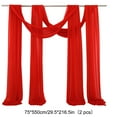 thumbnail image 2 of Bwiyojiz Home Decor Count 2pcs Transparent Voile Curtain\ Decorative for Crossing Curtain Shops\ Wedding Decoration Scarf\ 70 Cm 2pc, Gifts for Mom, Red, 2 of 5