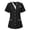 Black, variant on Women's Scrubs Blouse Mock Wrap with Pockets Soft Fabric Scrubs for Women Medical Uniform