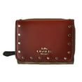 thumbnail image 4 of Coach Women's Riley Rivets Small Studded Trifold Wallet Khaki/Terracotta Multi, 4 of 5