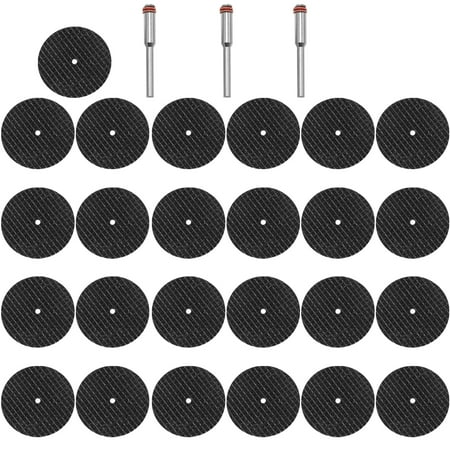 

28pcs Resin Dual Net Cutting Slices Aluminum Alloy Stainless Steel Metal Cutting Polishing Net Cutting Slices (25pcs Blades 3pc