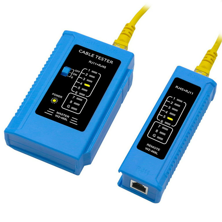 Professional RJ45 Cable LAN Tester Network Cable Tester RJ45 Rj11 Rj12 Cat5 Cat6 UTP LAN Cable Tester Networking Tool, Size: 103, Blue