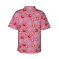 thumbnail image 3 of Picia Cute Strawberry Gentle Cotton Regular Fit Short Sleeve Casual Hawaiian Shirt for Men-Medium, 3 of 9
