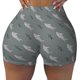 thumbnail image 2 of Balery Cute Shark Pantalones cortos de entrenamiento estampados para mujer, sin costuras, ajustados, para gimnasio, yoga, correr, deportes, ejercicio activo, fitness.-Medium, 2 of 8