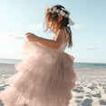 thumbnail image 4 of Little Girls Dresses Flower Girl Dresses for Wedding Sleeveless Tulle Dress Tea Party Dresses for Girls Rose Gold Dress Girl Girls Holiday Plaid Dresses Girls Birthday Party Dress 2-3 Years, 4 of 4