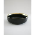 thumbnail image 3 of Large Matte Black Ceramic Bowl with Hand-Applied Gold Rim – 7.4" Set of 2 | Luxury Collection, 3 of 4