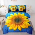 thumbnail image 1 of Sunflower Comforter Set Twin Size with Sheets -7 Pieces Bed in a Bag Garden Plant Flower Bedding Sets,Yellow Blue Botanical Floral Bed Set with Comforter,Sheets,Pillowcases & Shams, 1 of 5