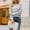 Gray, variant on Sweaters for Women Crewneck Long Sleeve Pullover Graphic Chic Stitch Style Sweater Pullover Jumper Tops