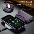 thumbnail image 3 of Allytechgroup 2 In 1 Wallet Case for Apple iPhone 16, Compatible with Mag-safe Detachable 7 Cards Holder RFID Blocking Shockproof Premium PU Leather Phone Case Cover for Women Men, Purple, 3 of 10