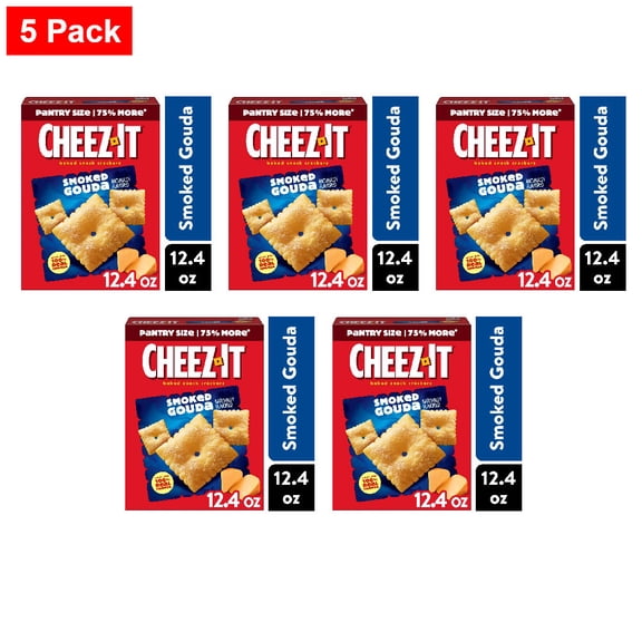 Cheez-It Smoked Gouda Baked Snack Crackers 12.4 oz - 5 Pack