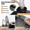 thumbnail image 2 of Waterfall Kitchen Sink, Single Bowl Drop in Kitchen Sink with Pull-Out Faucet and Multiple Accessories (31.5×18.1×8.7 inch), 2 of 7