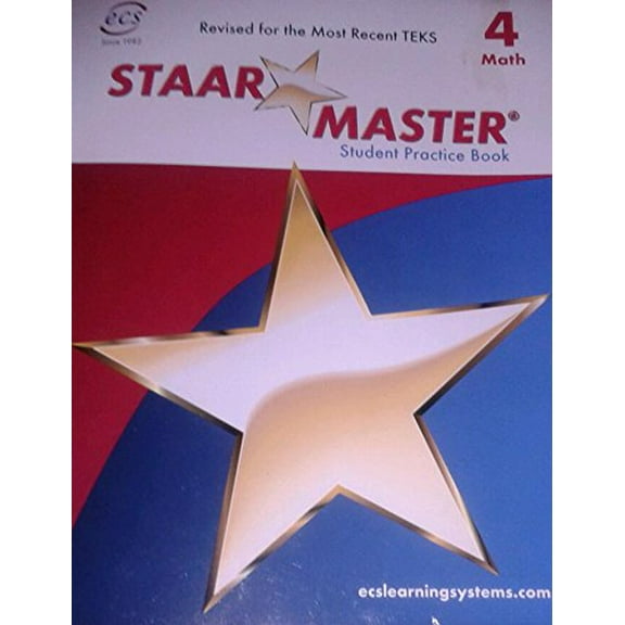 Pre-Owned STAAR MASTER Student Practice Book, Math, Gr. 4 REVISED Sticker Books, 9781605399232, 160539923X, Paperback,