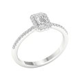 thumbnail image 3 of Imperial 1/2 Ct TDW Emerald Diamond Halo Engagement Ring in 10K White Gold (H-I, I2), 3 of 4