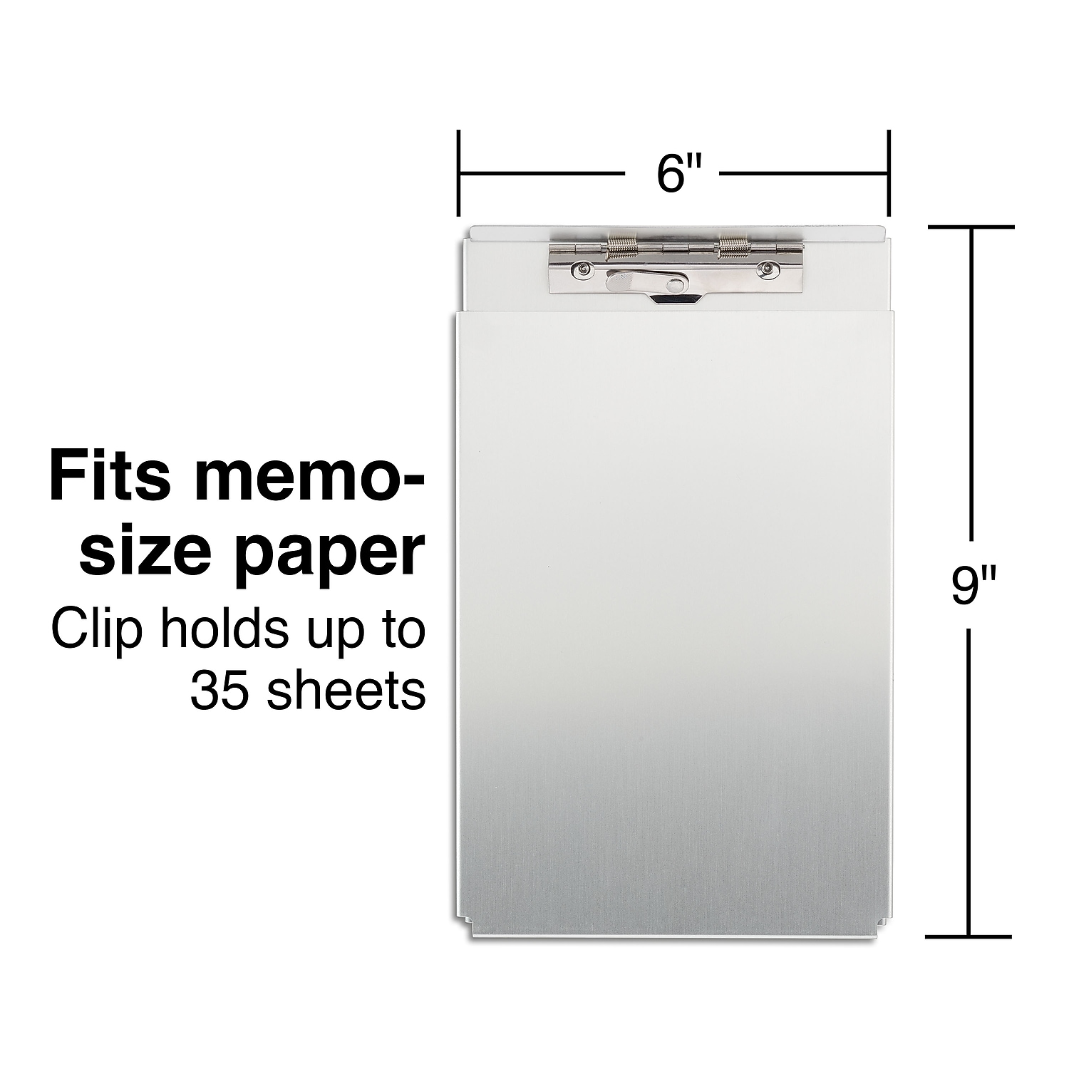 Staples Memo Aluminum Storage Clipboard Memo Size Silver 2/Pack ST44400/44400VS