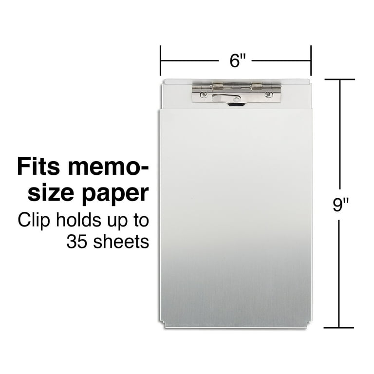 Staples Memo Aluminum Storage Clipboard Memo Size Silver 2