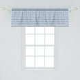 thumbnail image 2 of Ambesonne Harbour Stripe Window Valance, Hand Drawn Sea, 54" X 18", Night Blue White, 2 of 3